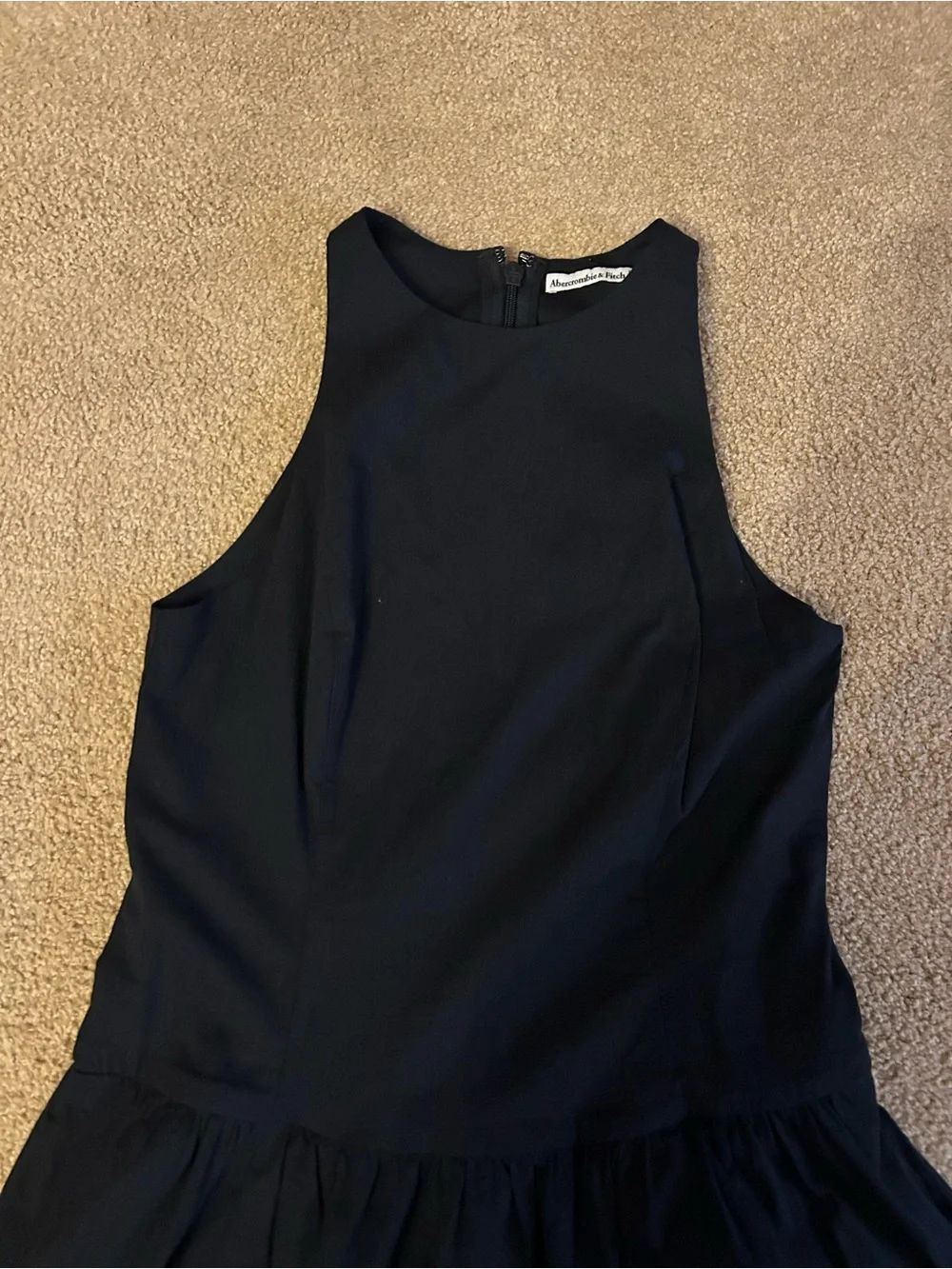 NWT abercrombie high neck drop waist midi dress - Picture 6 of 8
